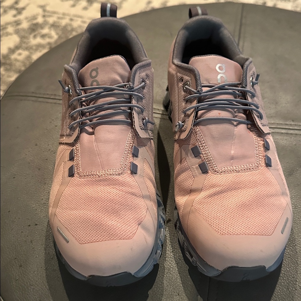 On Cloud Shoes Womens Size 10 Orchid and Gray Running CloudTec Bungee Laces Mesh